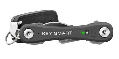 KeySmart Pro - Compact Smart Trackable Key Holder w LED Flashlight & Tile Bluetooth Key Finder Technology, EDC Key Organizer, Attach Car Key Fob, Other Mini Tools (up to 10 Keys, Black)