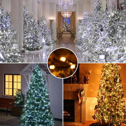 Brizled Color Changing Christmas Lights, 65.67ft 200 LED Cool White & Multicolor Christmas Lights, 11 Modes Remote Dimmable 29V Safe Adapter Outdoor Christmas Tree Lights String for Xmas Party Tree